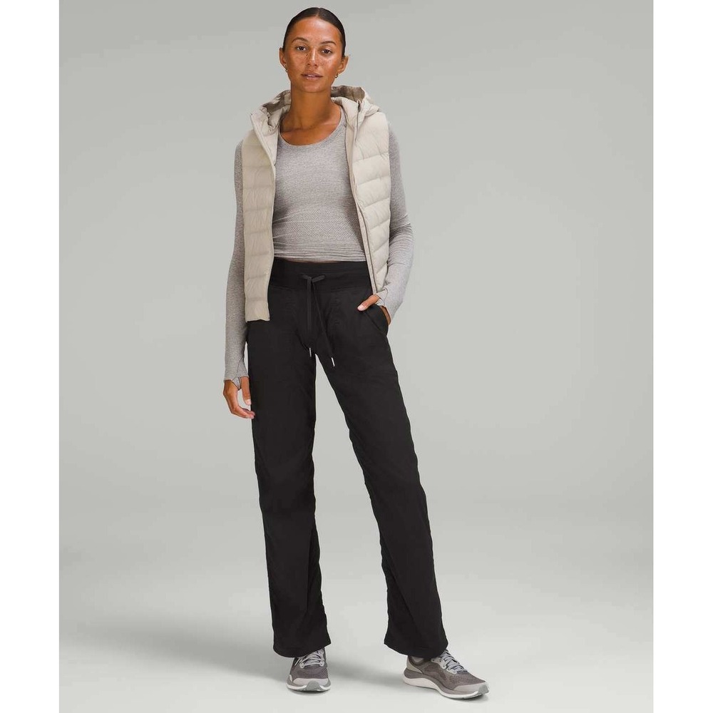 Lululemon Dance Studio Crop 25 Black Pinstripe Joggers Size 4 LW5ENOR